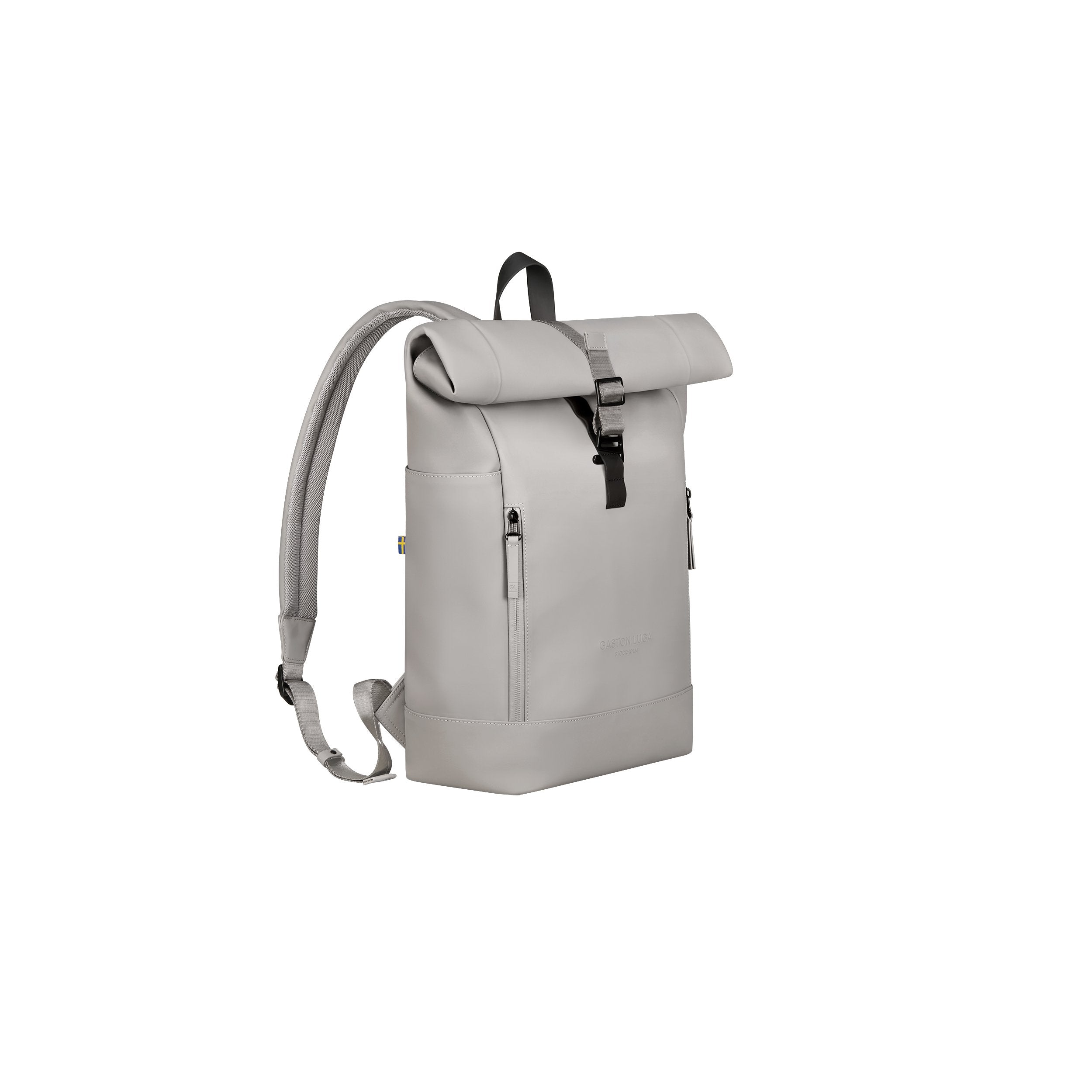 Bonherre mağazasından Gaston Luga marka, Rullen serisi, gri renkli, 13 inç laptop bölmeli sırt çantası.