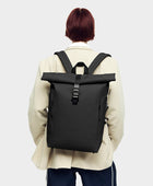 Bonherre mağazasından Gaston Luga marka, Rullen serisi, siyah renkli, 13 inç laptop bölmeli sırt çantası.