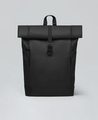 Bonherre mağazasından Gaston Luga marka, Rullen serisi, siyah renkli, 16 inç laptop bölmeli sırt çantası.