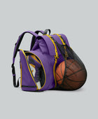 Bonherre mağazasından Gaston Luga marka, Splash Sneaker Pockets serisi, mor renkli, ayakkabı bölmeli spor çantası.