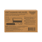 Bonherre mağazasından Gentlemen's Hardware marka, RFID korumalı, gümüş renkli alüminyum kartlık.