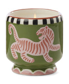 Bonherre mağazasından Paddywax markasına ait, kaplan desenli seramik kutuda, kara sedir ve incir kokulu 226 gr lüks mum.