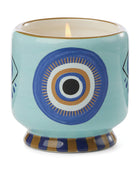 Bonherre mağazasından Paddywax markasına ait, göz desenli seramik kutuda, tütsü ve duman kokulu 226 gr lüks mum.