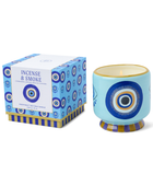 Bonherre mağazasından Paddywax markasına ait, göz desenli seramik kutuda, tütsü ve duman kokulu 226 gr lüks mum.