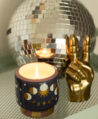 Bonherre mağazasından Paddywax markasına ait, ay evreleri desenli seramik kutuda, yasemin ve gül kokulu 226 gr lüks mum