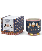 Bonherre mağazasından Paddywax markasına ait, ay evreleri desenli seramik kutuda, yasemin ve gül kokulu 226 gr lüks mum