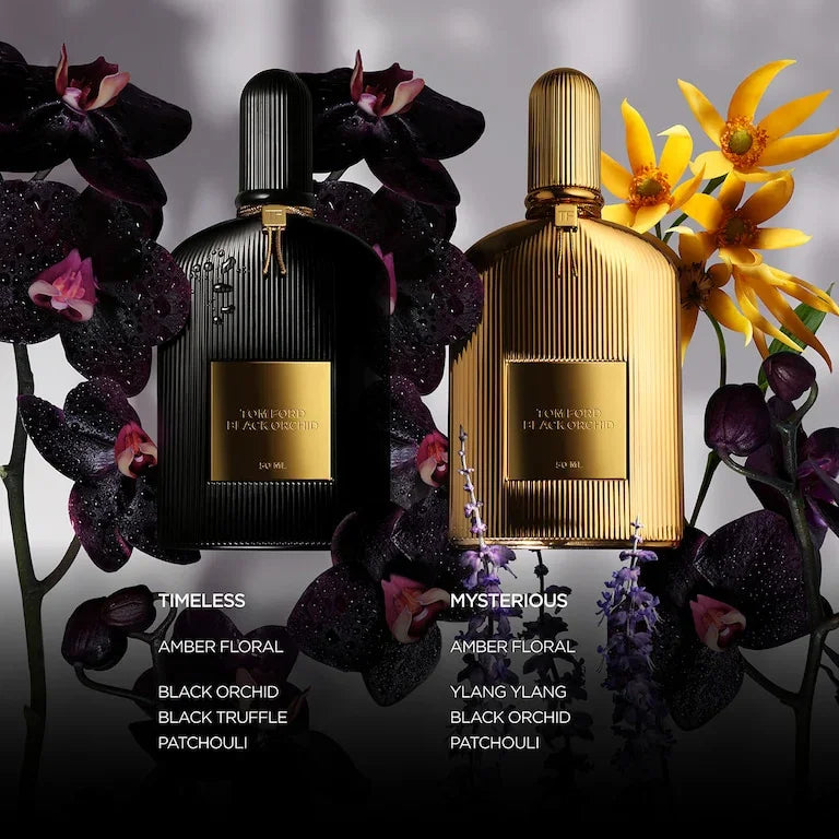 Bonherre mağazasından altın renkli şişesiyle Tom Ford Black Orchid Parfum 100 ml, yoğun ve ikonik unisex parfüm.