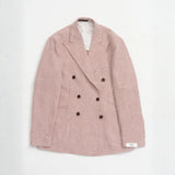 Kruvaze Blazer Ceket - Kiremit Pied de Poule