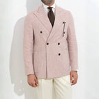 Kruvaze Blazer Ceket - Kiremit Pied de Poule