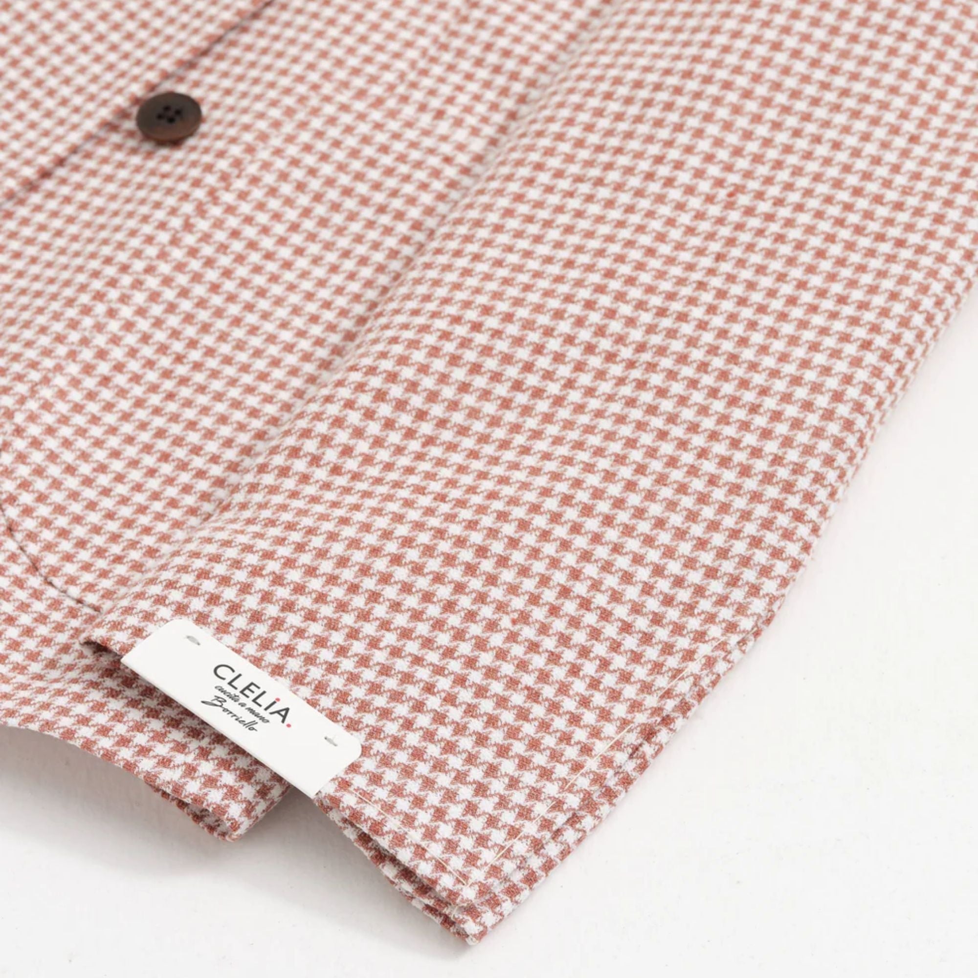 Kruvaze Blazer Ceket - Kiremit Pied de Poule