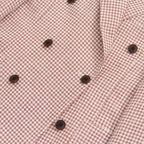 Kruvaze Blazer Ceket - Kiremit Pied de Poule