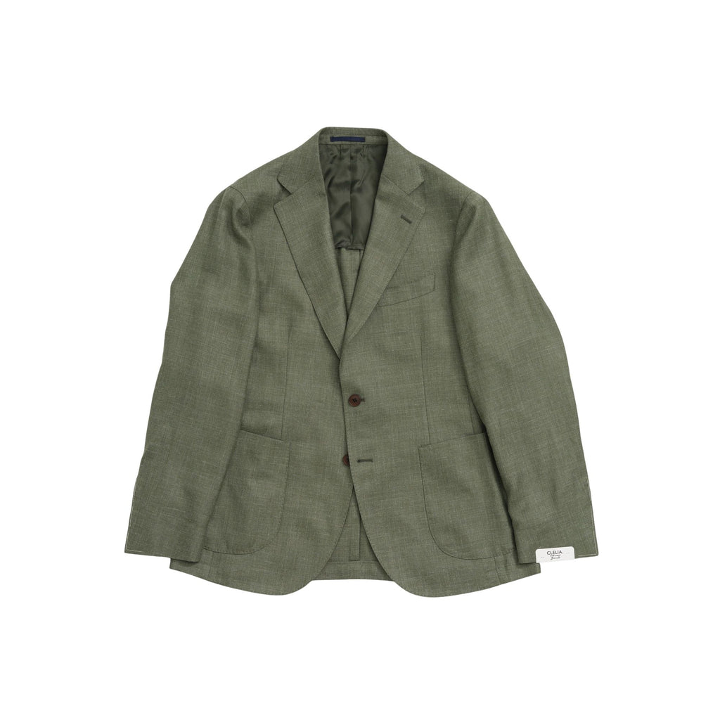 Bonherre mağazasından Borriello X Enis İnci tek sıra düğmeli yeşil blazer, önden ürün görünümü.