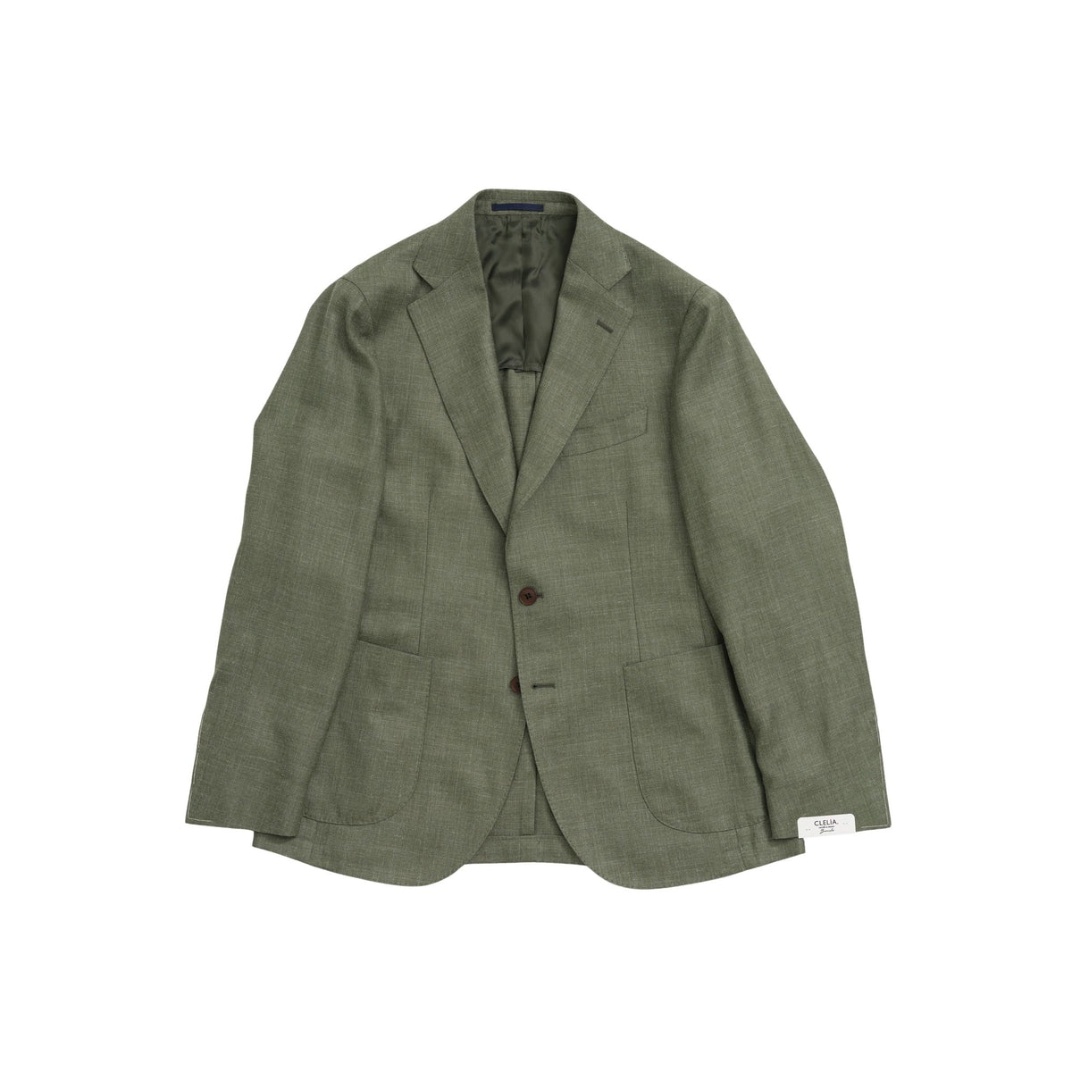 Bonherre mağazasından Borriello X Enis İnci tek sıra düğmeli yeşil blazer, önden ürün görünümü.