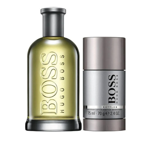 Bonherre mağazasından Hugo Boss Bottled Set, odunsu ve baharatlı lüks erkek parfümü ve bakım ürünü.