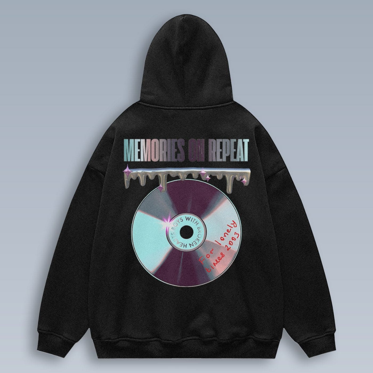 Siyah Hoodie - Memories On Repeat