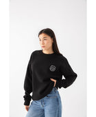 Nakışlı Siyah Düz Sweatshirt