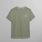 Nakışlı Kabartma Baskılı Yeşil Tişört