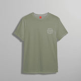 Nakışlı Kabartma Baskılı Yeşil Tişört