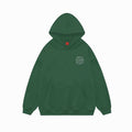 Kabartma Baskılı Hoodie - Yeşil