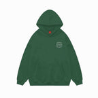 Kabartma Baskılı Hoodie - Yeşil