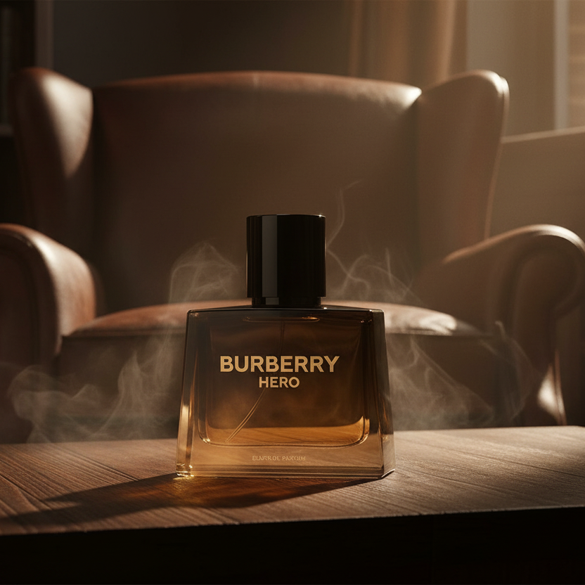 Bonherre mağazasından Hero Elixir de Parfum, siyah deri, vanilya ve duman notalı lüks erkek parfümü.