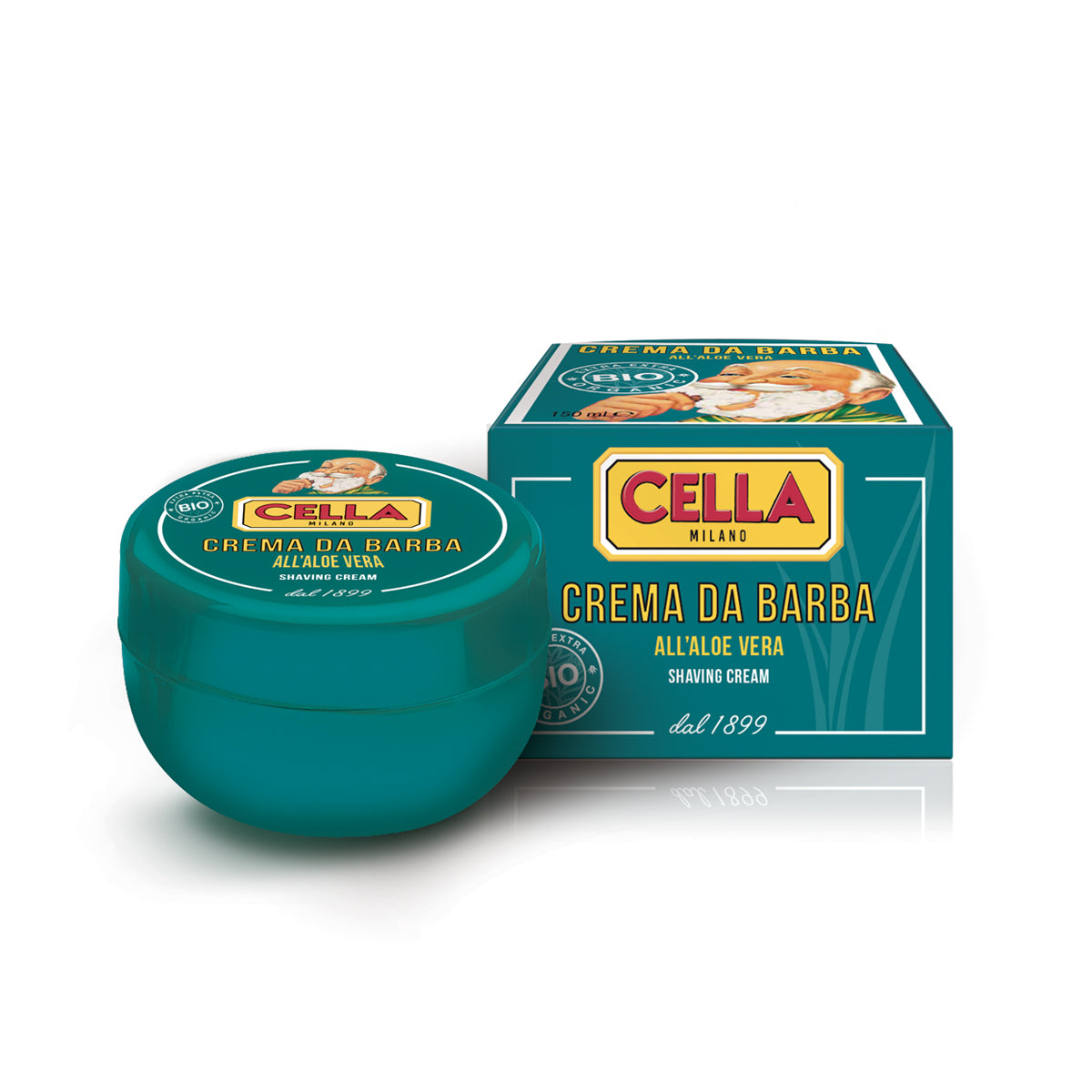 Cella Milano Aloe Vera özlü organik tıraş kremi 150 ml yeşil kase