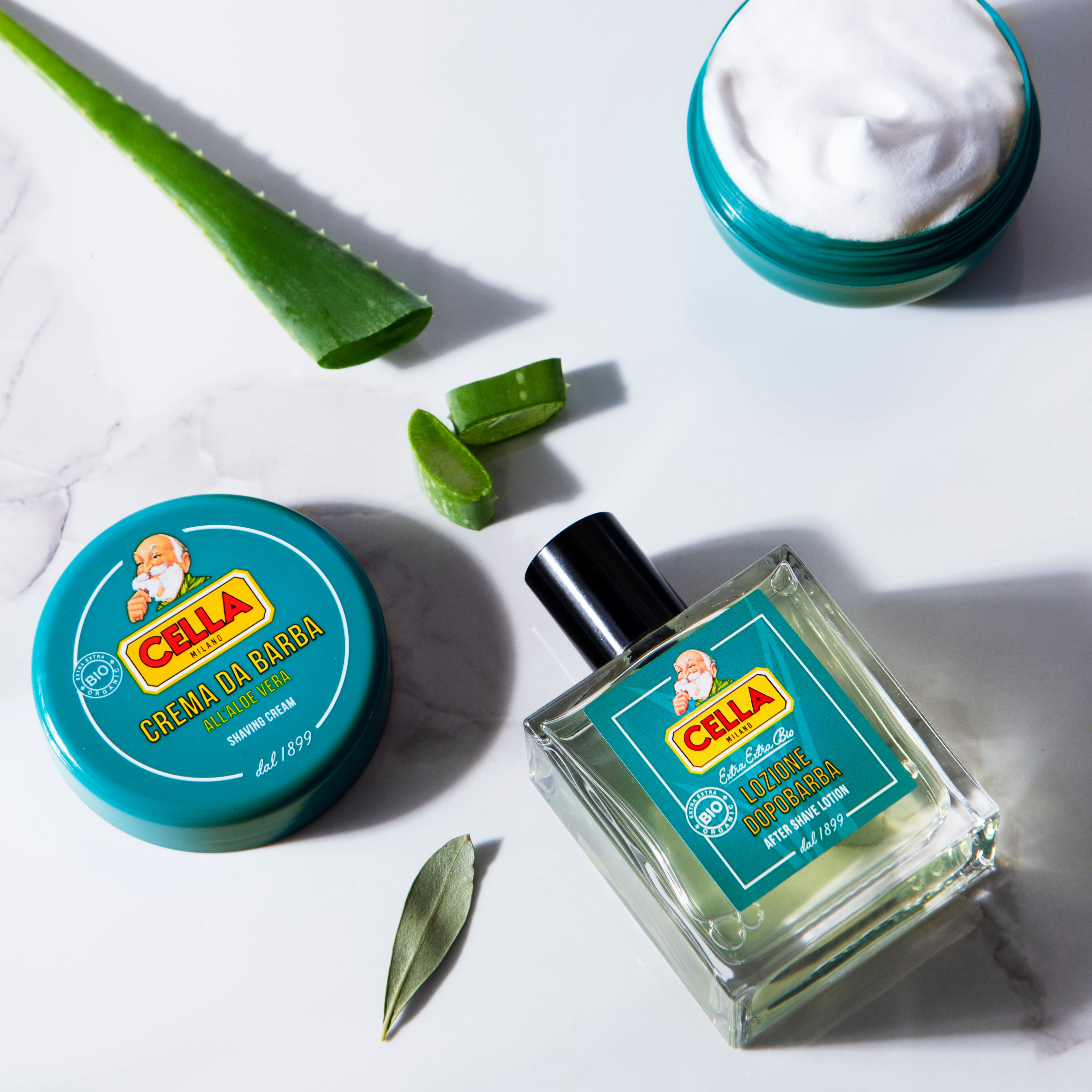 Bonherre mağazasından Cella Milano Aloe Vera Özlü Organik Tıraş Kremi, çevre dostu ve lüks erkek bakım ürünü.
