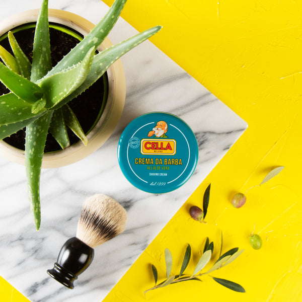 Bonherre mağazasından Cella Milano Aloe Vera Özlü Organik Tıraş Kremi, çevre dostu ve lüks erkek bakım ürünü.