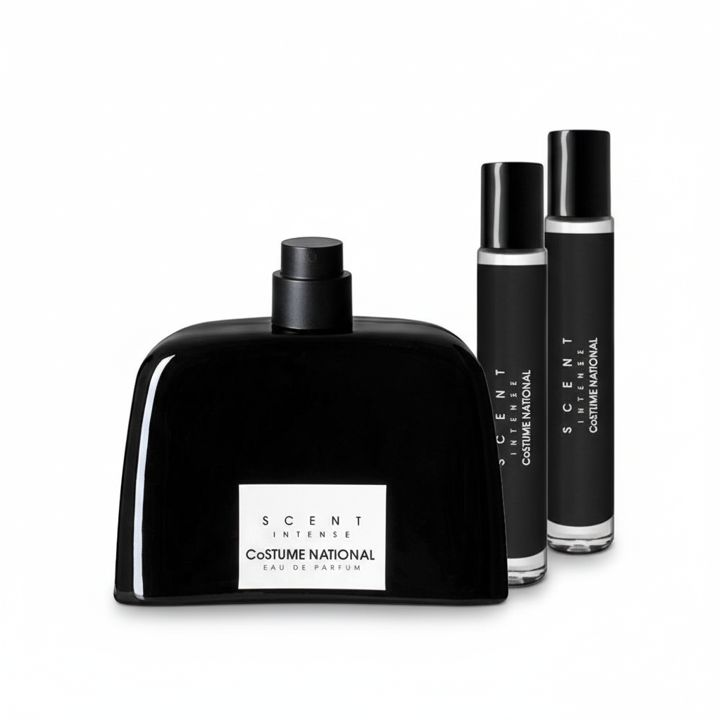 Bonherre mağazasından Costume National Scent Intense EDP 100 ml ve 2 adet 7,5 ml seyahat boyu içeren unisex parfüm seti.