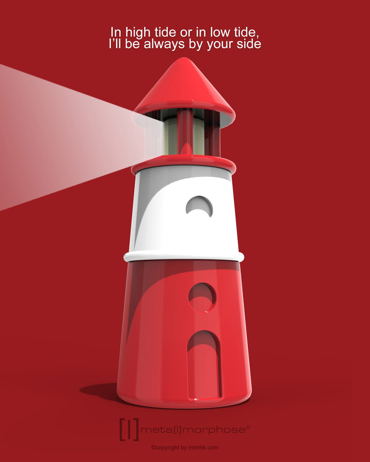 Metalmorphose Deniz Feneri Anahtarlık Kırmızı