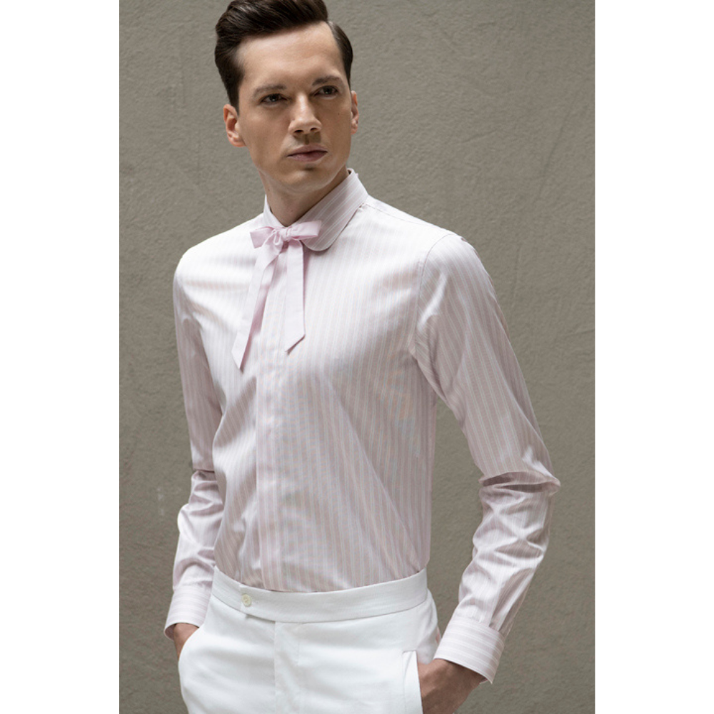 Demokratik Gömlek - Pembe Çizgili