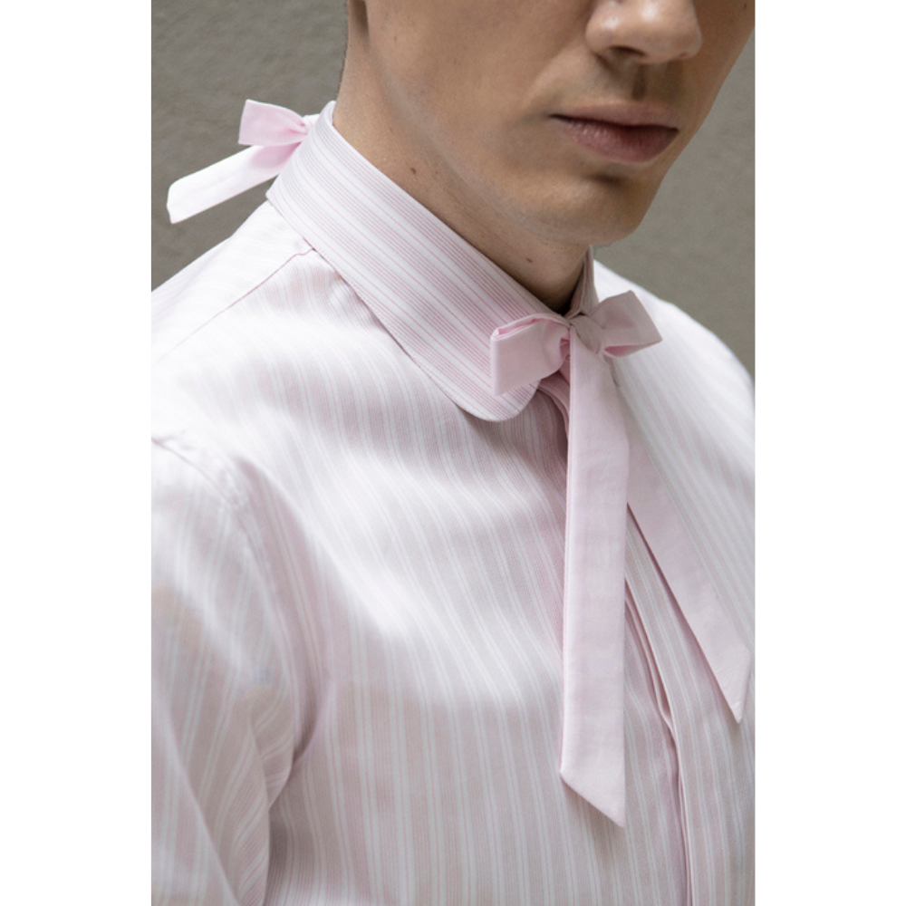 Demokratik Gömlek - Pembe Çizgili