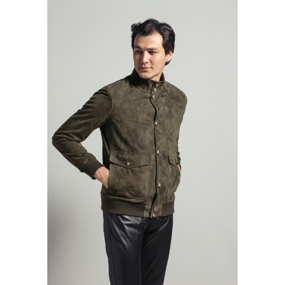 Yeşil Knox Süet Mont - Bonherre