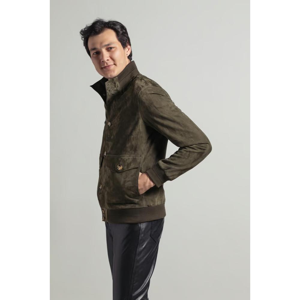 Yeşil Knox Süet Mont - Bonherre