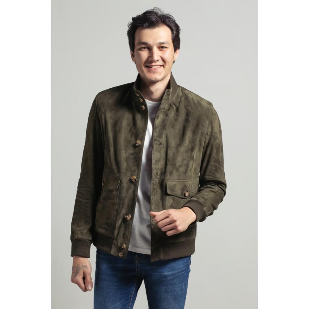 Yeşil Knox Süet Mont - Bonherre