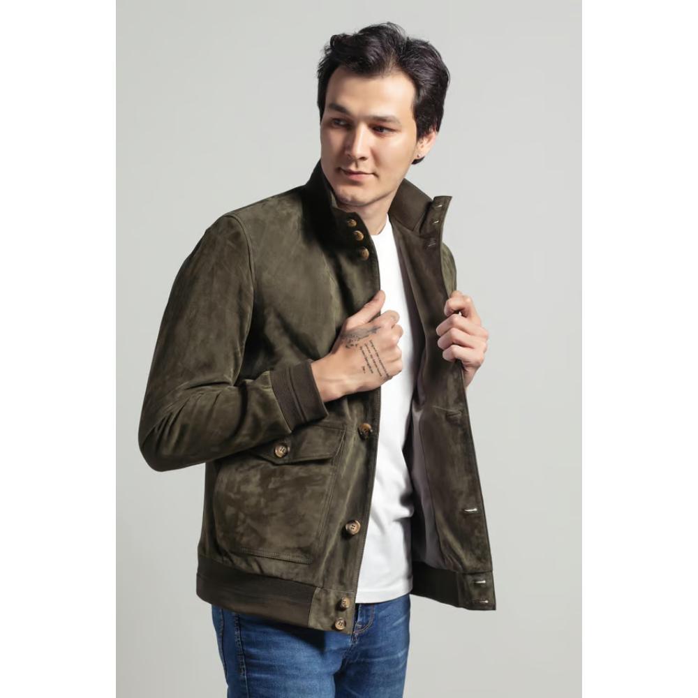 Yeşil Knox Süet Mont - Bonherre