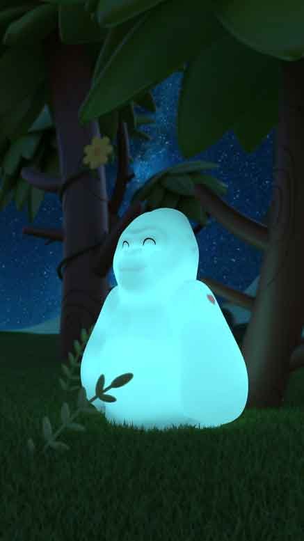 Dhink Silikon Gece Lambası Goril Max Mavi