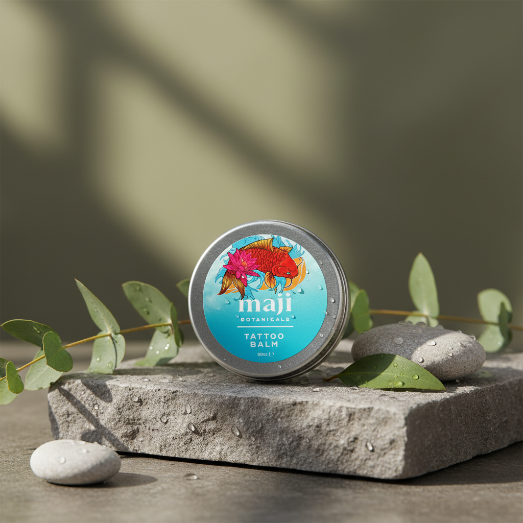 Bonherre mağazasından Maji Botanicals dövme bakım kremi, tamamen doğal içerikli ve yerli üretim onarıcı dövme kremi.