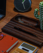 KAYIGO Woody Üçlü Ofis Seti Koyu Kahverengi - Pötikare Kaktüs