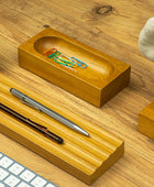 Kayigo Woody İroko Ağacı Üçlü Ofis Seti - Krem Kaktüs