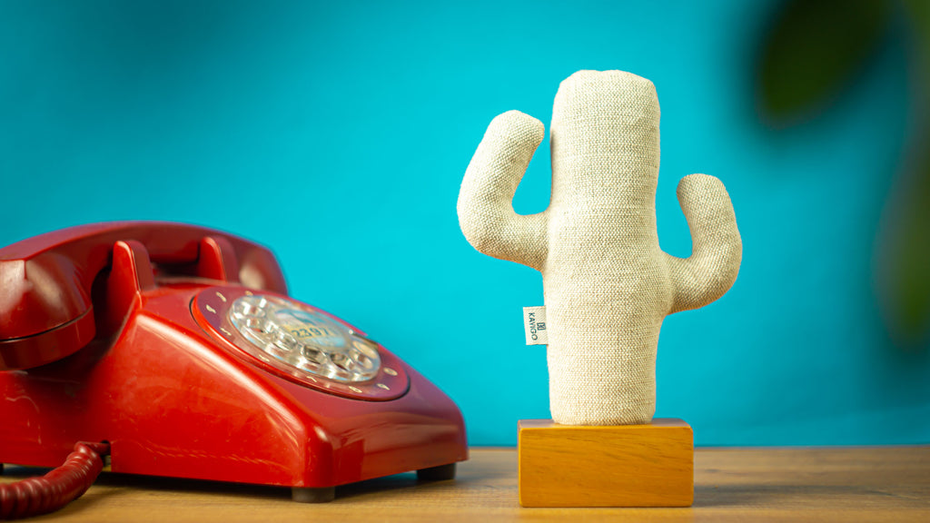 Kayigo Woody İroko Ağacı Üçlü Ofis Seti - Krem Kaktüs