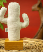 Kayigo Woody İroko Ağacı Üçlü Ofis Seti - Krem Kaktüs