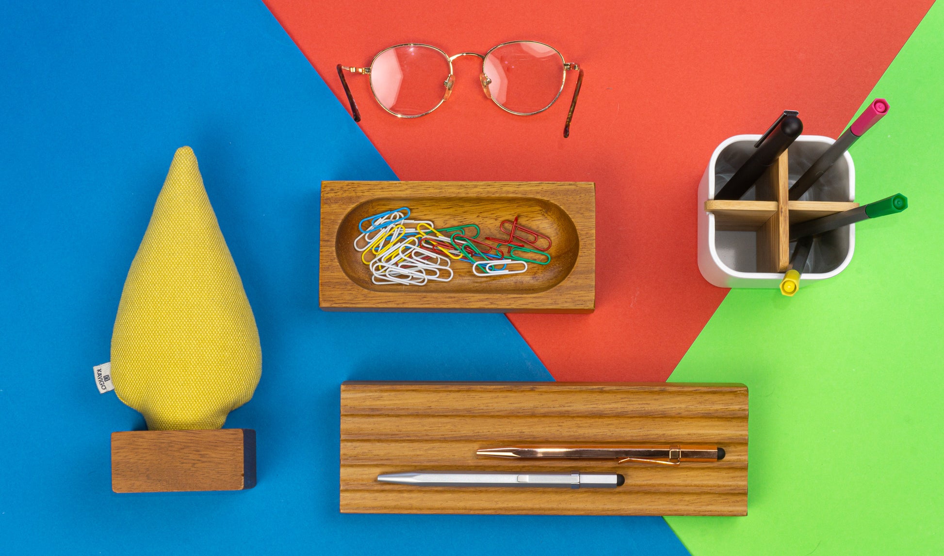 Kayigo Woody Sarı Ladin Üçlü Set - İroko Ağacı