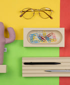 Kayigo Woody Krem Üçlü Ofis  Seti - Pembe Cactus