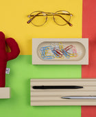 Kayigo  Woody Krem Üçlü Ofis  Seti - Kırmızı Cactus