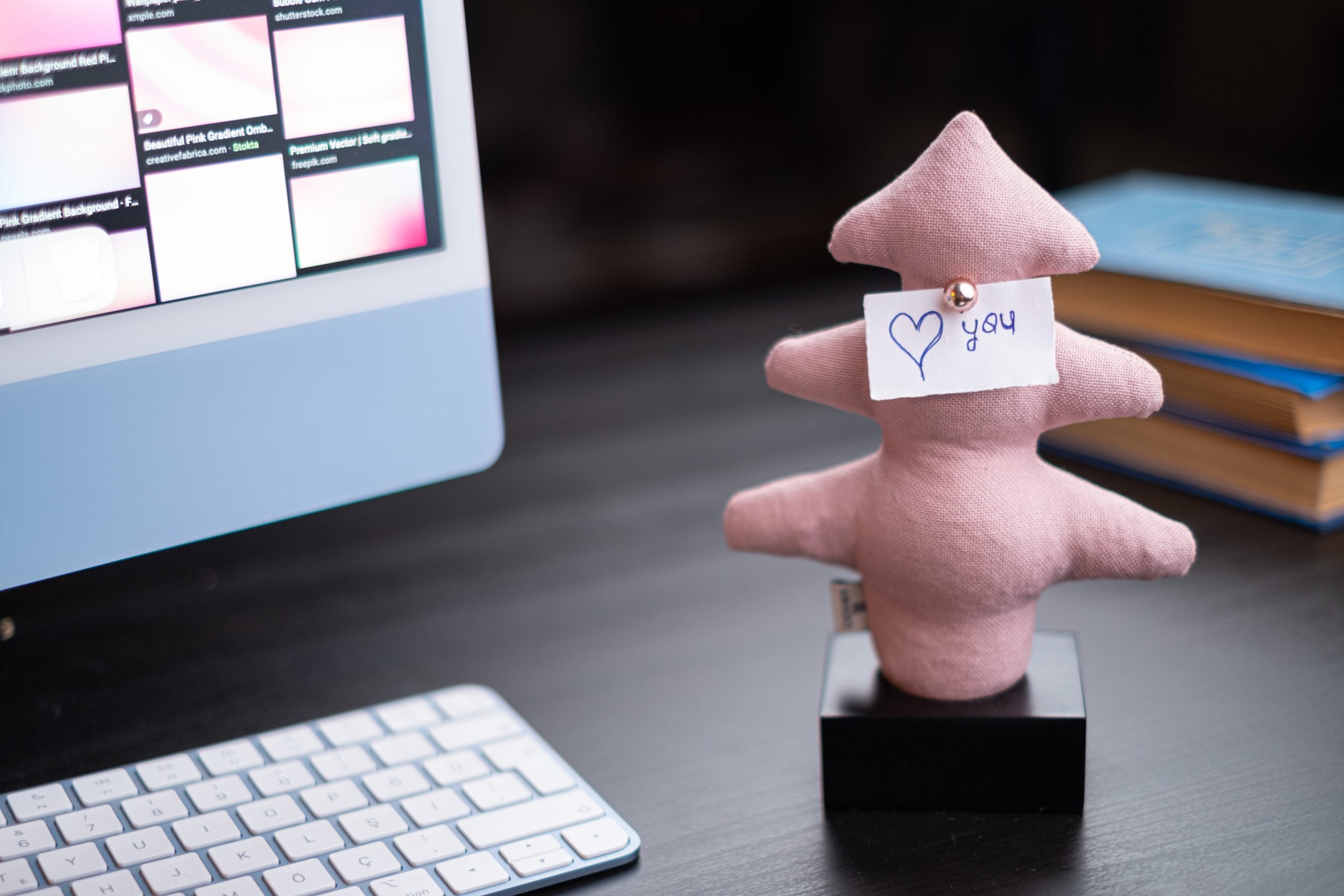 Kayigo Woody Siyah Üçlü Ofis Seti - Pembe Çam