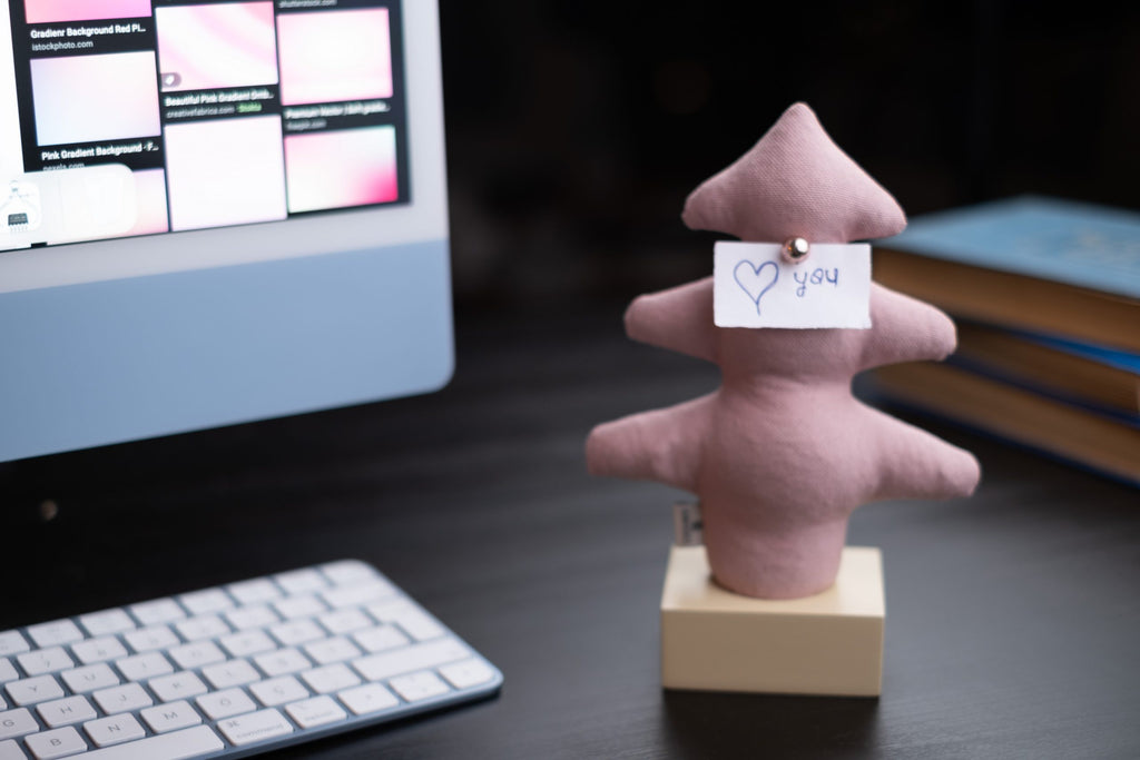 Kayigo Woody Krem Üçlü Ofis  Seti - Pembe Çam