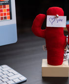 Kayigo  Woody Krem Üçlü Ofis  Seti - Kırmızı Cactus