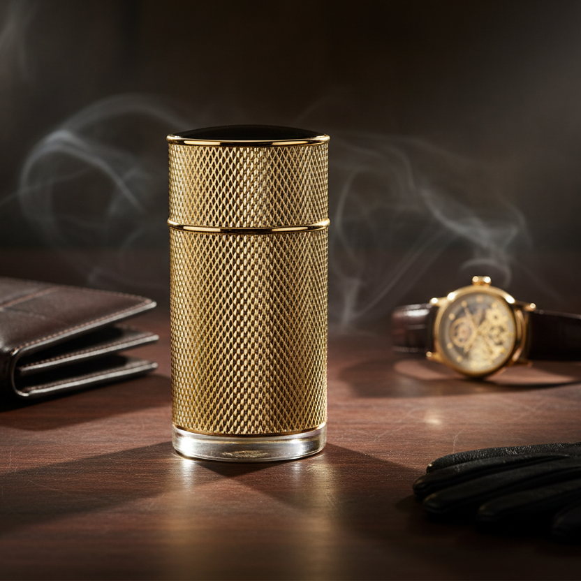Bonherre mağazasından Dunhill Icon Absolute EDP, öd ağacı (oud), safran, kara gül ve deri notalı 100 ml erkek parfümü.