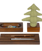 Kayigo Woody Koyu Ahşap Üçlü Ofis Seti - Yeşil Çam